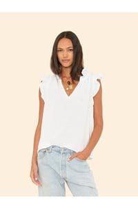 bex top in white chelsea gauze