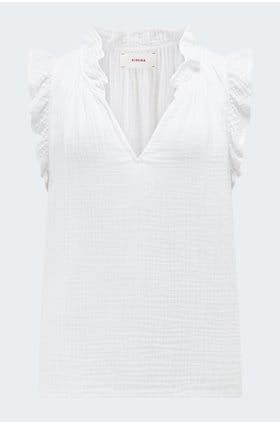 Bex Top in White Chelsea Gauze