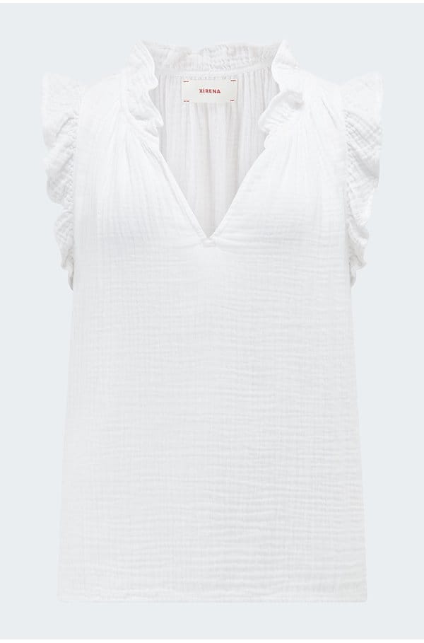 bex top in white chelsea gauze