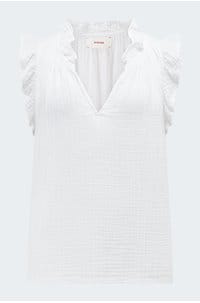 bex top in white chelsea gauze