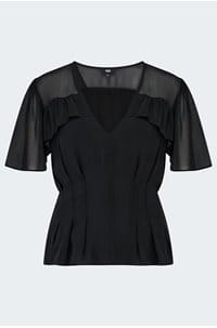 willa blouse in black