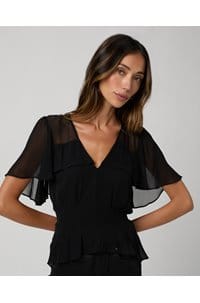 willa blouse in black