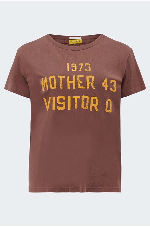 the boxy goodie goodie tee in mother 1973