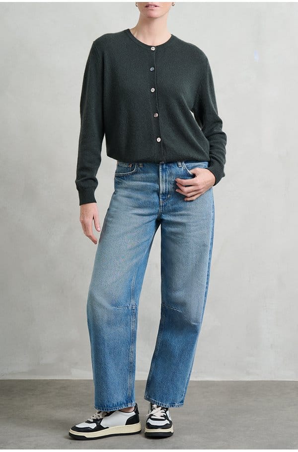 lightweight cardigan in breen