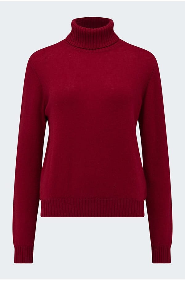 lightweight roll collar in dull red