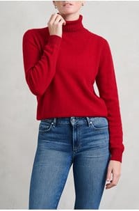 lightweight roll collar in dull red