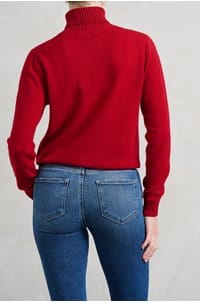 lightweight roll collar in dull red