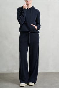 wool hoodie in dark ink
