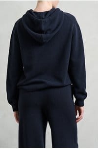 wool hoodie in dark ink