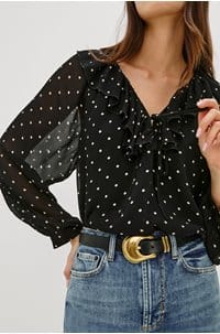honora top in polka dots
