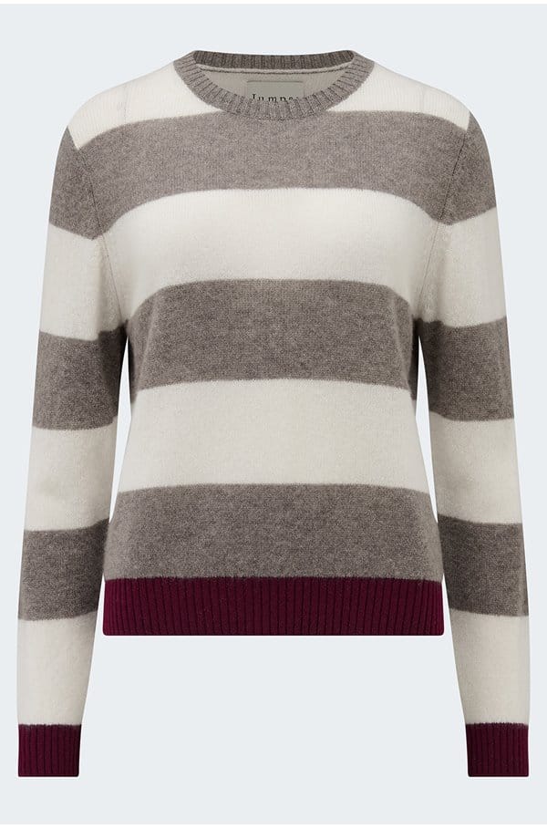 contrast stripe crew in vapour jasmine endless passion