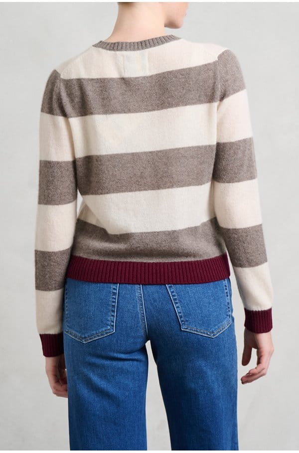 contrast stripe crew in vapour jasmine endless passion