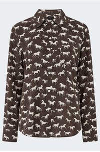kate shirt in ivory horses