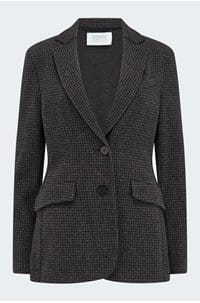 hacking jacket in brown blue 