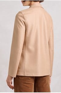 stand up collar blazer in beige 