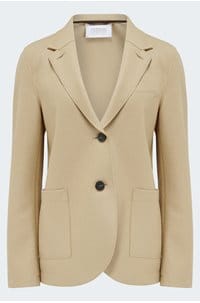 stand up collar blazer in beige 