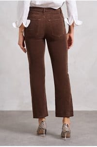 le sleek straight corduroy in bitter chocolate 