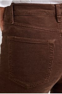 le sleek straight corduroy in bitter chocolate 