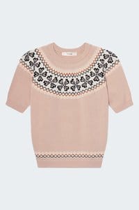 the cashmere fairisle in pink sand