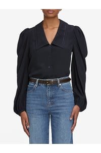 the long sleeve sailor blouse in navy