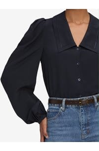 the long sleeve sailor blouse in navy