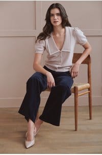 the cashmere sailor sweater in pink sand multi 