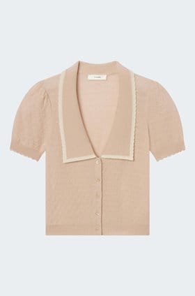 The Cashmere Sailor Sweater In Pink Sand Multi 