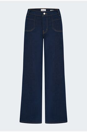 Le Slim Palazzo with Modernist Pockets in Rinse