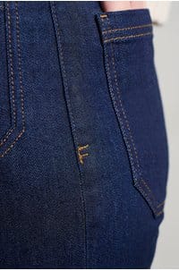 le slim palazzo with modernist pockets in rinse