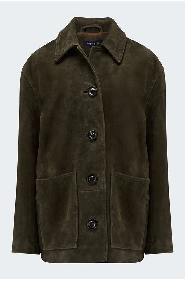 vincenzo jacket in kaki fonce 