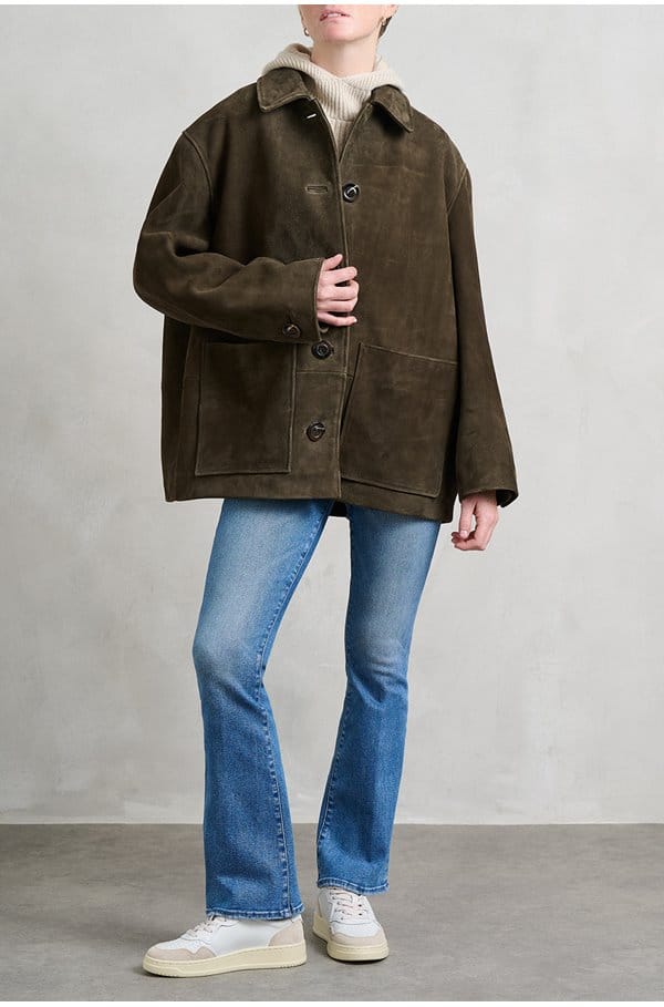 vincenzo jacket in kaki fonce 