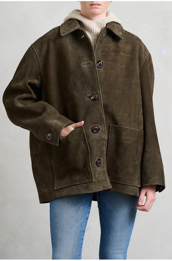 vincenzo jacket in kaki fonce 