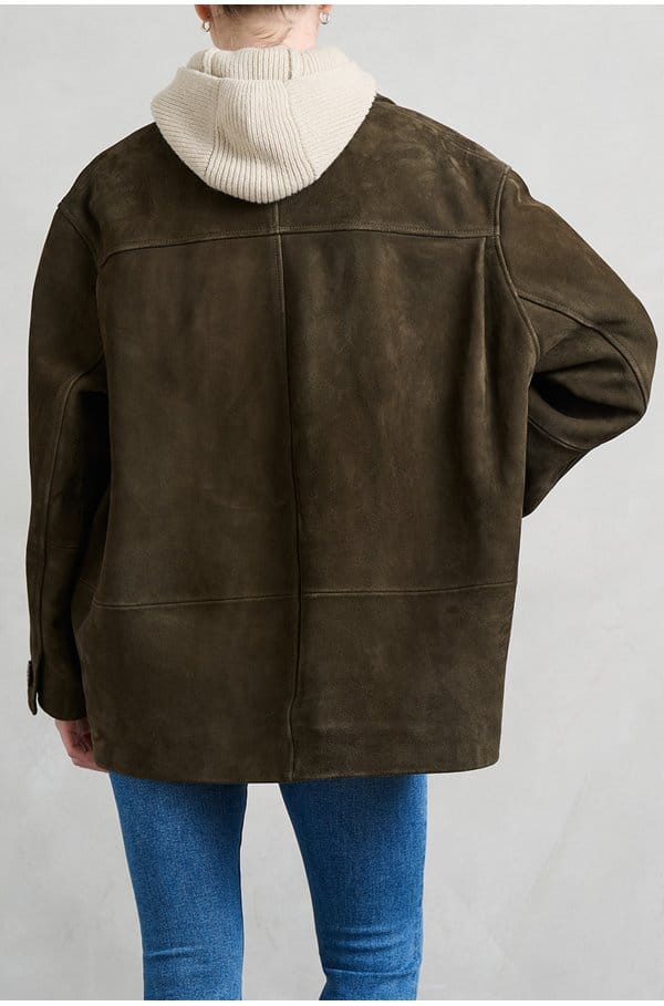 vincenzo jacket in kaki fonce 