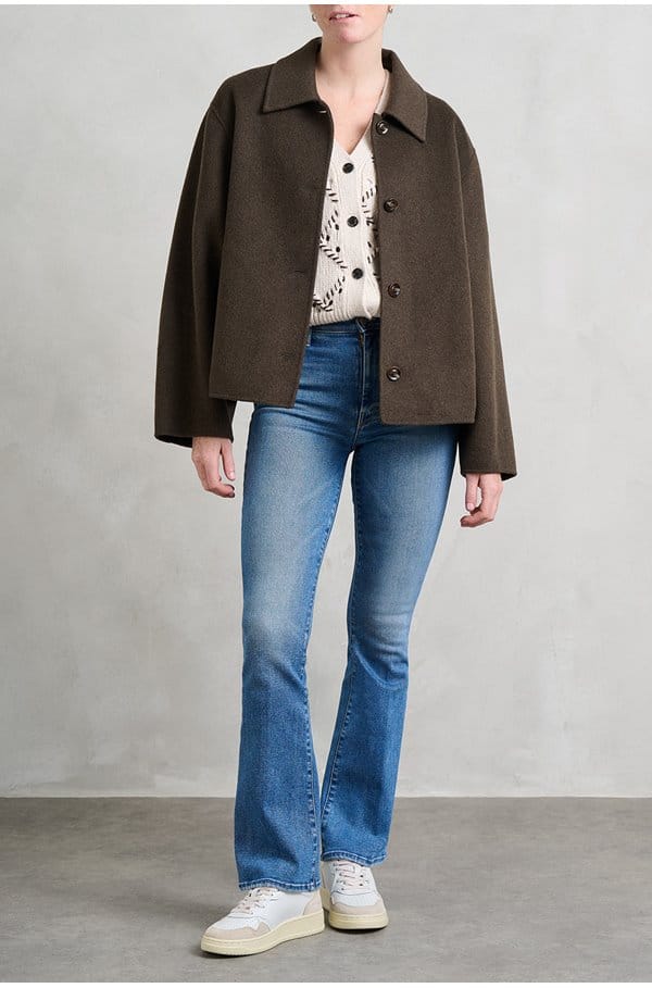 gyoda coat in kaki brun 