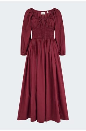 Quintessa Dress In Deep Crimson 