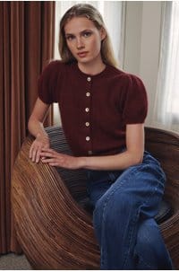 anisa cardigan in bordeaux