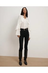 demaris blouse in dove 