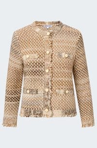 sariyah knit jacket in desert khaki 