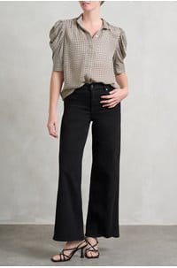 gillian top in houndstooth multi