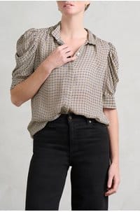 gillian top in houndstooth multi