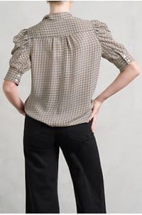 gillian top in houndstooth multi