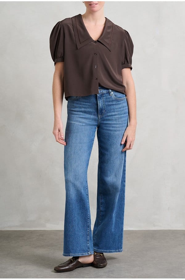 the sailor blouse in coffee