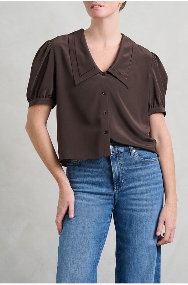 the sailor blouse in coffee