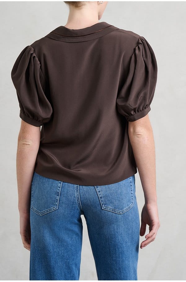 the sailor blouse in coffee