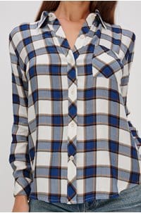 hunter shirt in golden cobalt