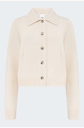 Collar Cardigan In Cream
