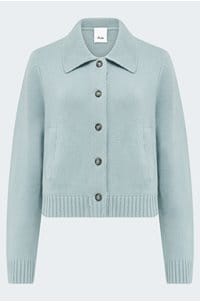 collar cardigan in sage 