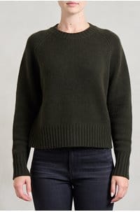 crew neck sweater in khaki