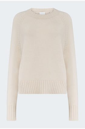 Crew Neck Sweater In Cream
