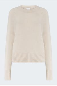 crew neck sweater in cream
